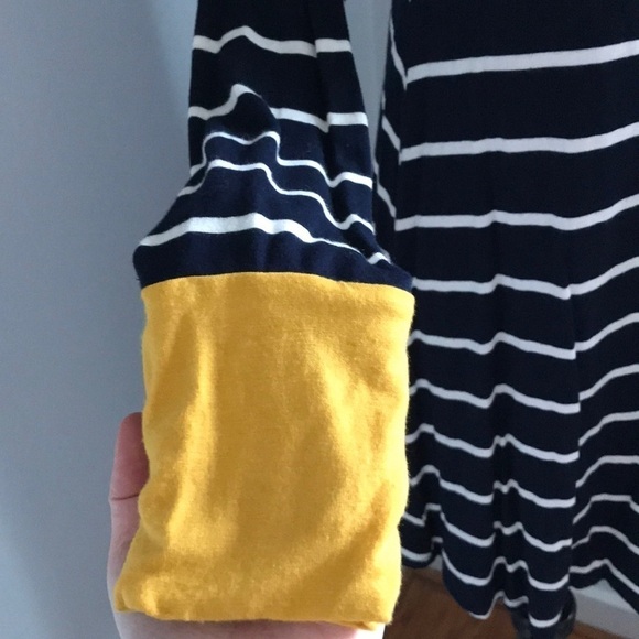 Nautical Navy Stripe Long Sleeve Dress - Picture 5 of 6